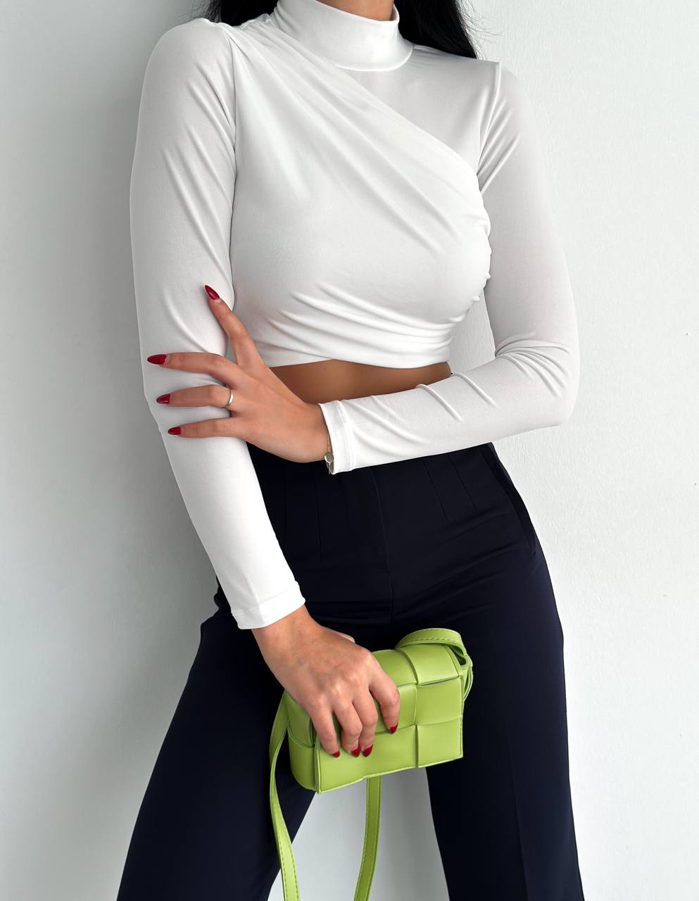 Sandy Balıkçı Büzgülü Crop