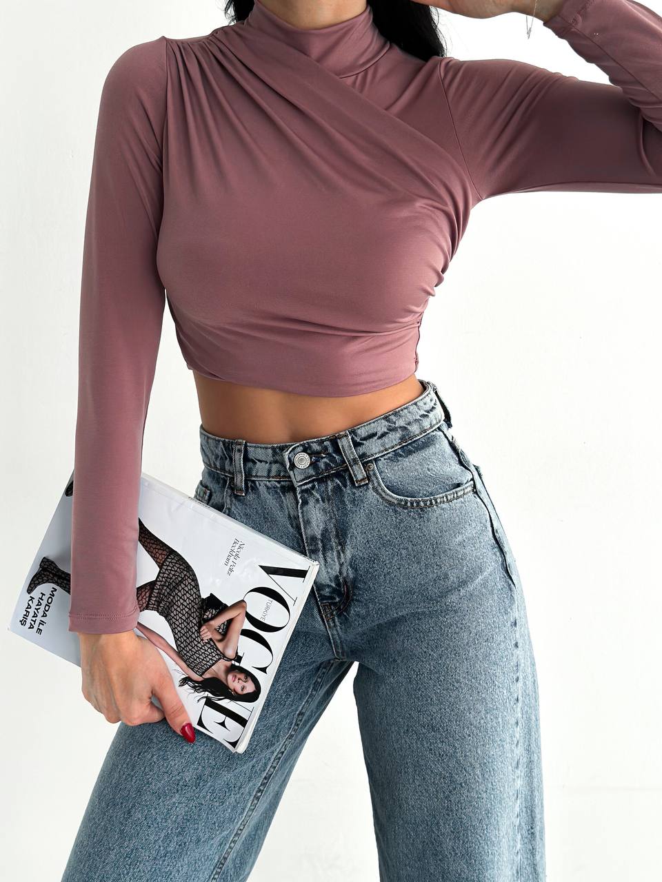 Sandy Balıkçı Büzgülü Crop