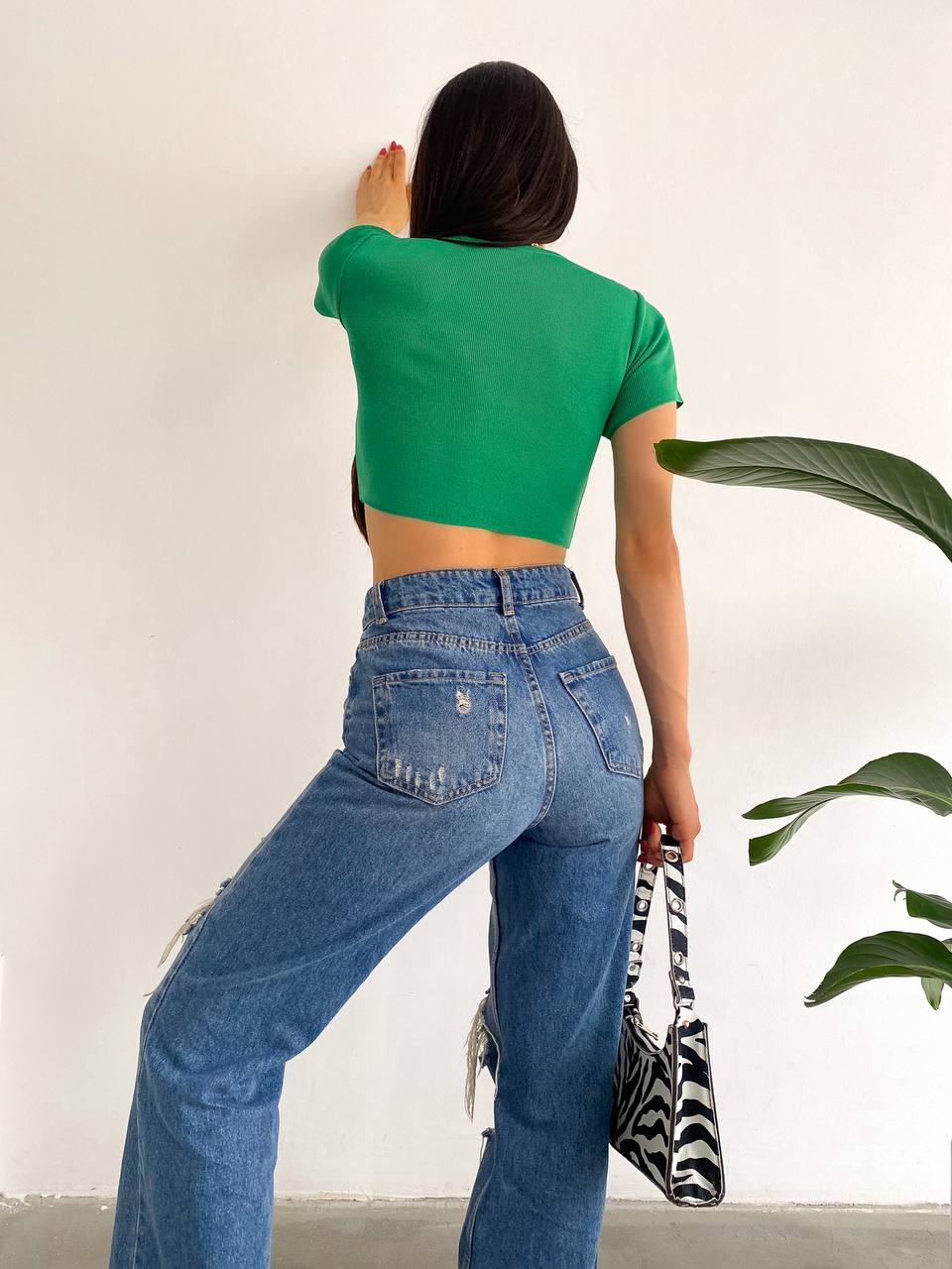 Triko Kısa Kol Crop