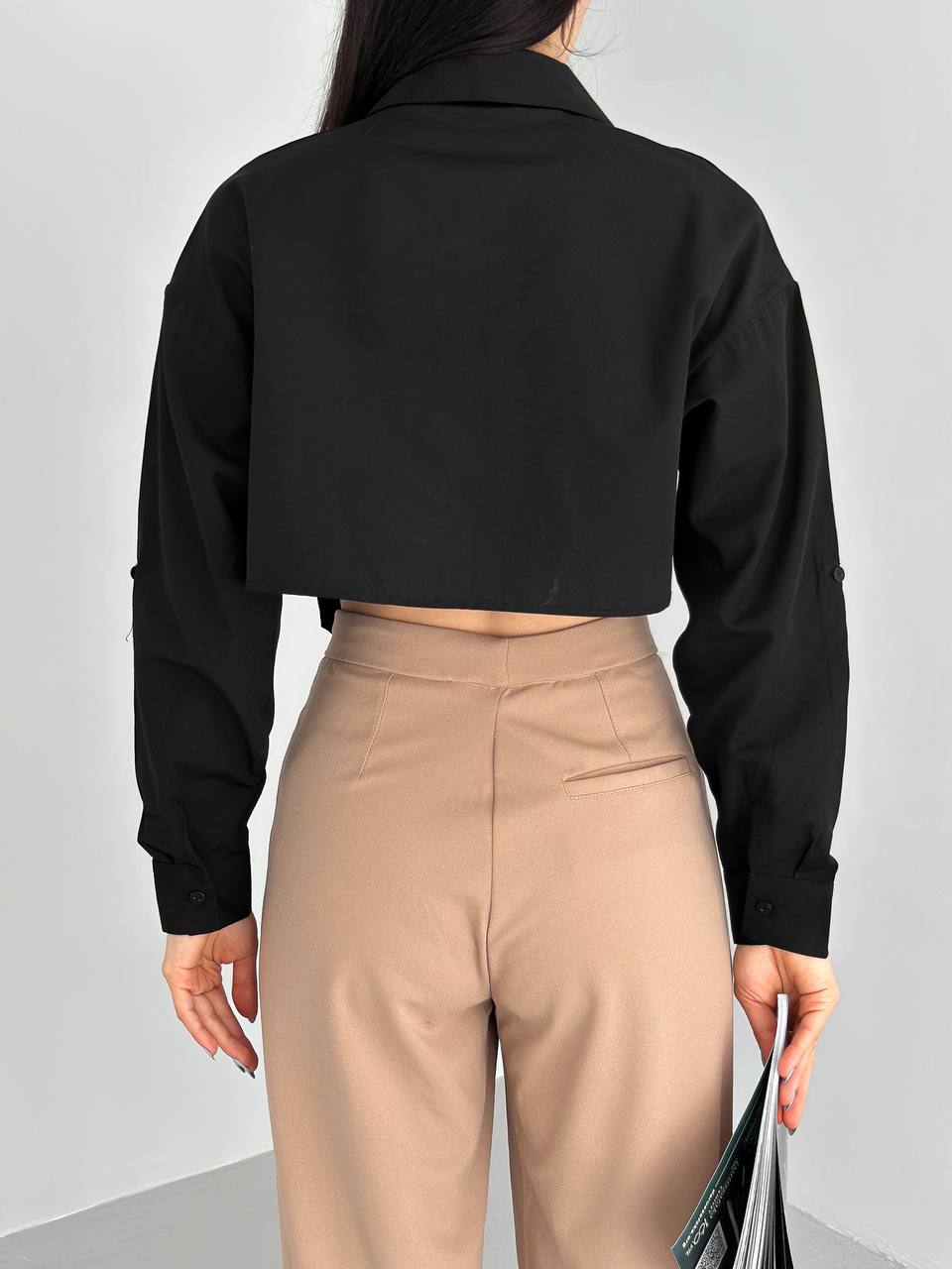 Poplin Crop Gömlek